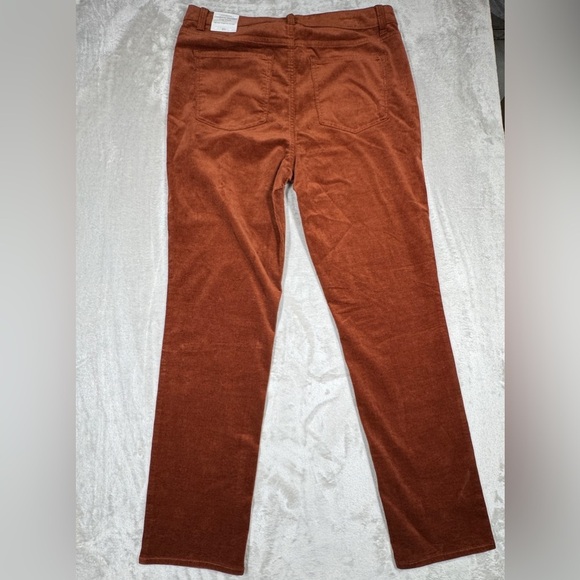 NWT Talbots Stretch Corduroy High Waist Straight Rust Brown Pants Size 10 - Picture 9 of 14